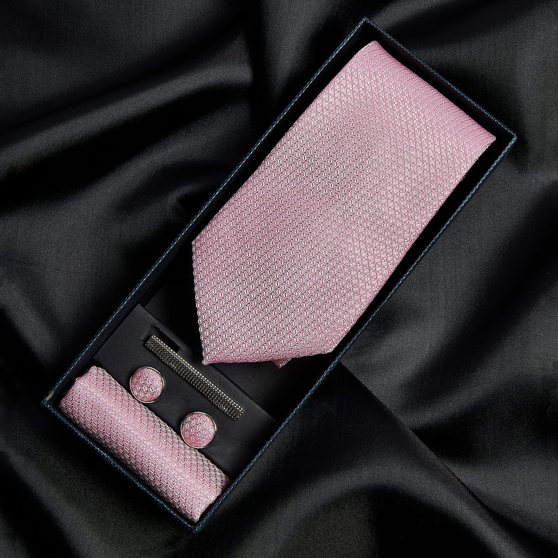 Paul Andrew Light Pink Textured Tie Set