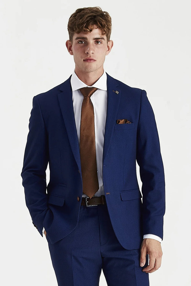 Paul Andrew - Mayfair - Men's Blue Textured Blazer