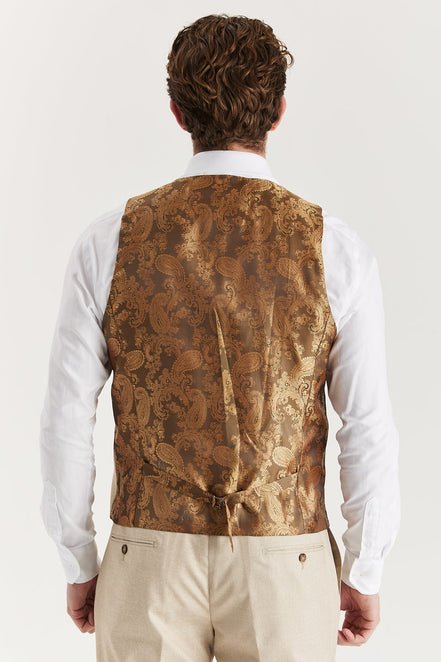 Paul Andrew Belmont Beige Waistcoat