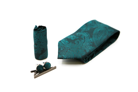 Paul Andrew Green Paisley Tie Set