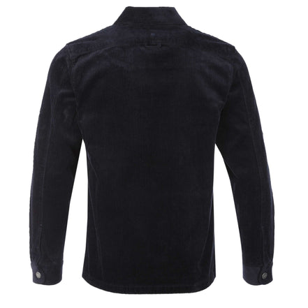 Remus Uomo Navy Cord Shacket Overshirt