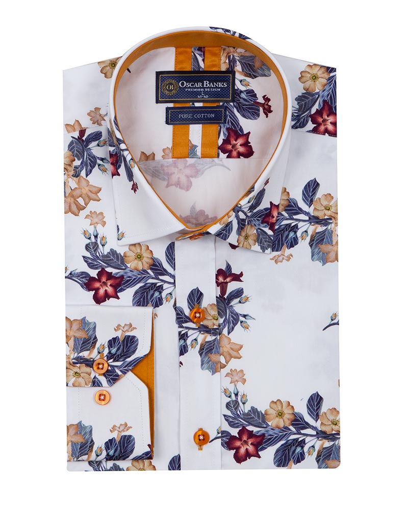 Floral Print Men's Shirt
