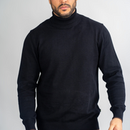 House of Cavani Karris Navy Roll Neck Jumper