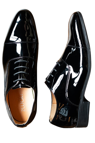 Black Toe Cap Dress Shoes