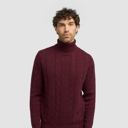 House of Cavani Archie Wine Rollneck Jumper