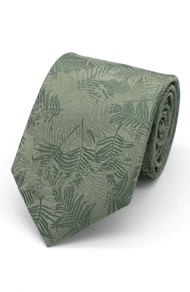 Autumn Leaves Sage Tie Set