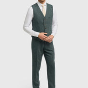 House of Cavani Thomas Olive Tweed Waistcoat