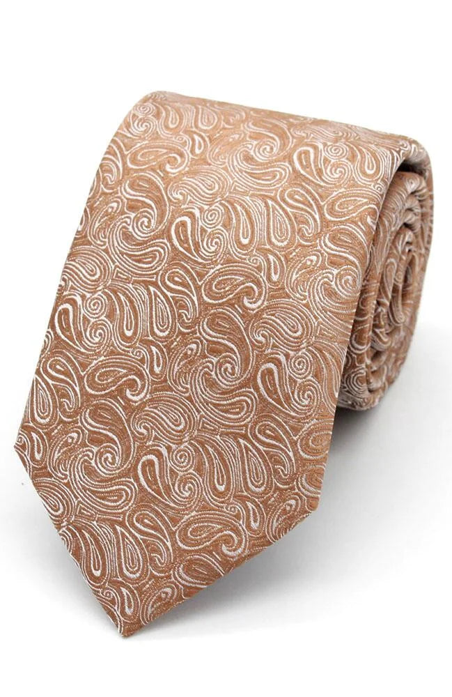 Bronze Paisley Tie Set