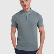 Cavani Short Sleeve Mineral Blue Polo
