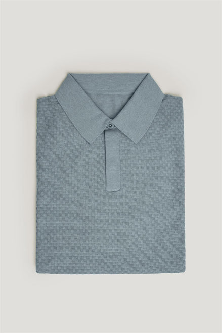 Cavani Short Sleeve Mineral Blue Polo