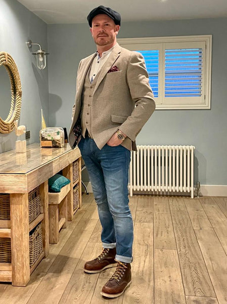 Jeans and waistcoat look online