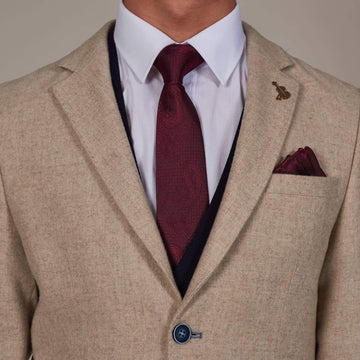 Knightsbridge Neckwear Maroon Paisley Tie