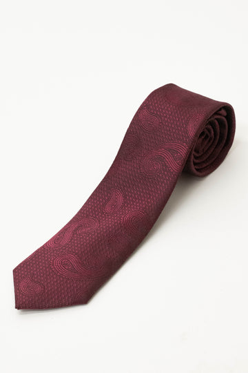 Knightsbridge Neckwear Maroon Paisley Tie