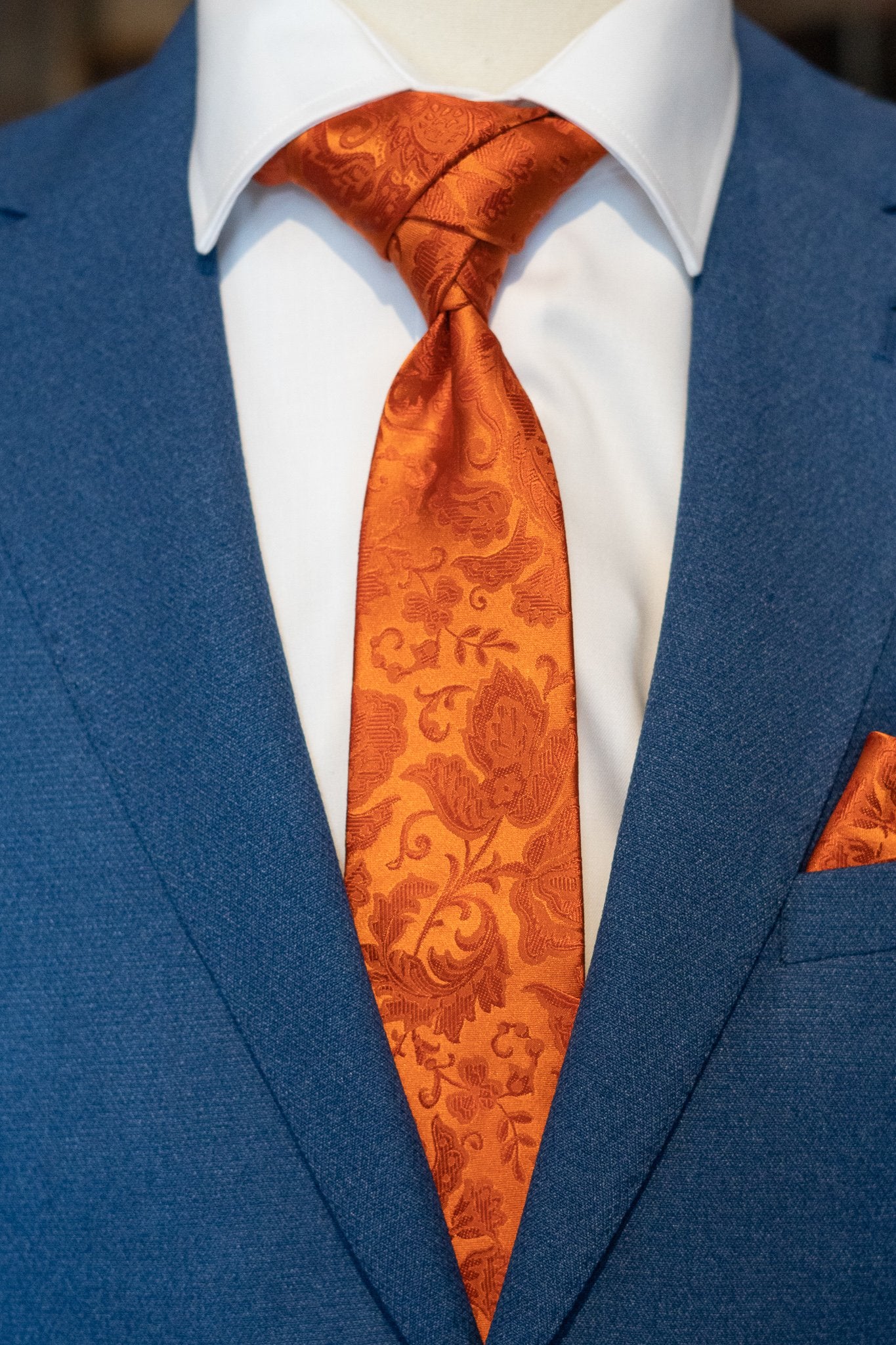 Knightsbridge Neckwear Orange Floral Tie