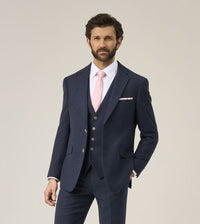 Navy blazer from Skopes Jude collection by Master Debonair, tailored fit with classic lapels and button closure.