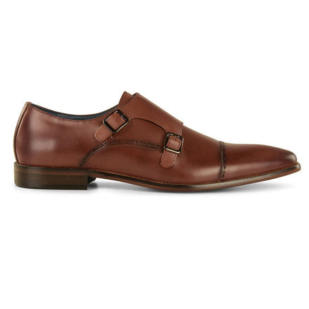 Remus Uomo Antelo Brown Monkstrap Shoe