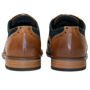 Roamers Tan & Navy Suede Brogues