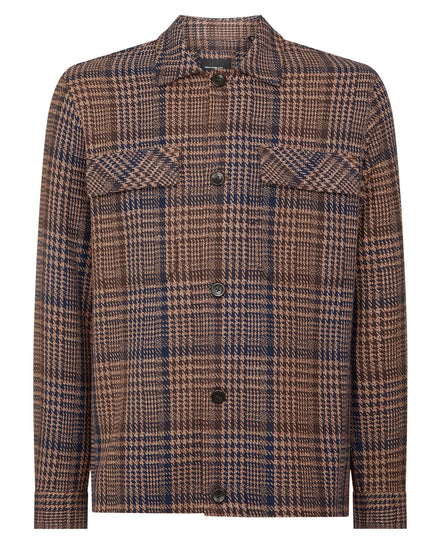 Remus Uomo Brown Houndstooth Shacket