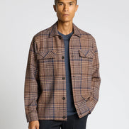 Remus Uomo Brown Houndstooth Shacket