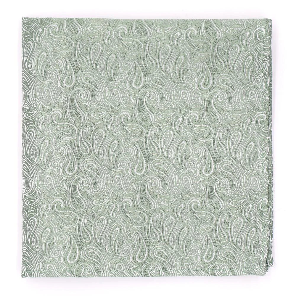 Sage Paisley Tie Set