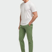 Cavani White Cotton Stretch Fit Crew Neck T-Shirt