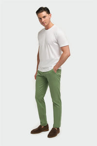 Cavani White Cotton Stretch Fit Crew Neck T-Shirt