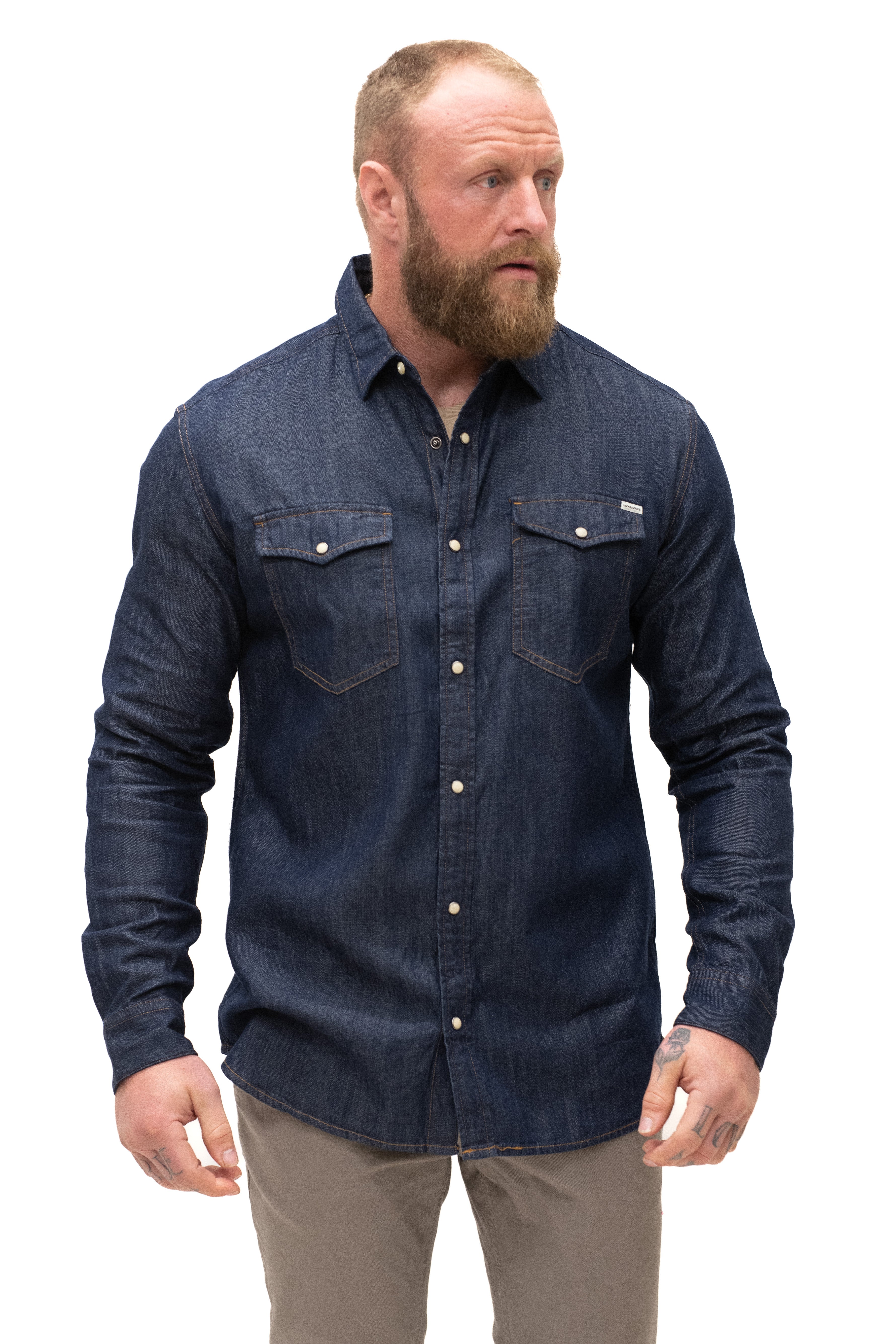 Buy Dark Blue Denim Shirts for Men by Jack & Jones Online | Ajio.com