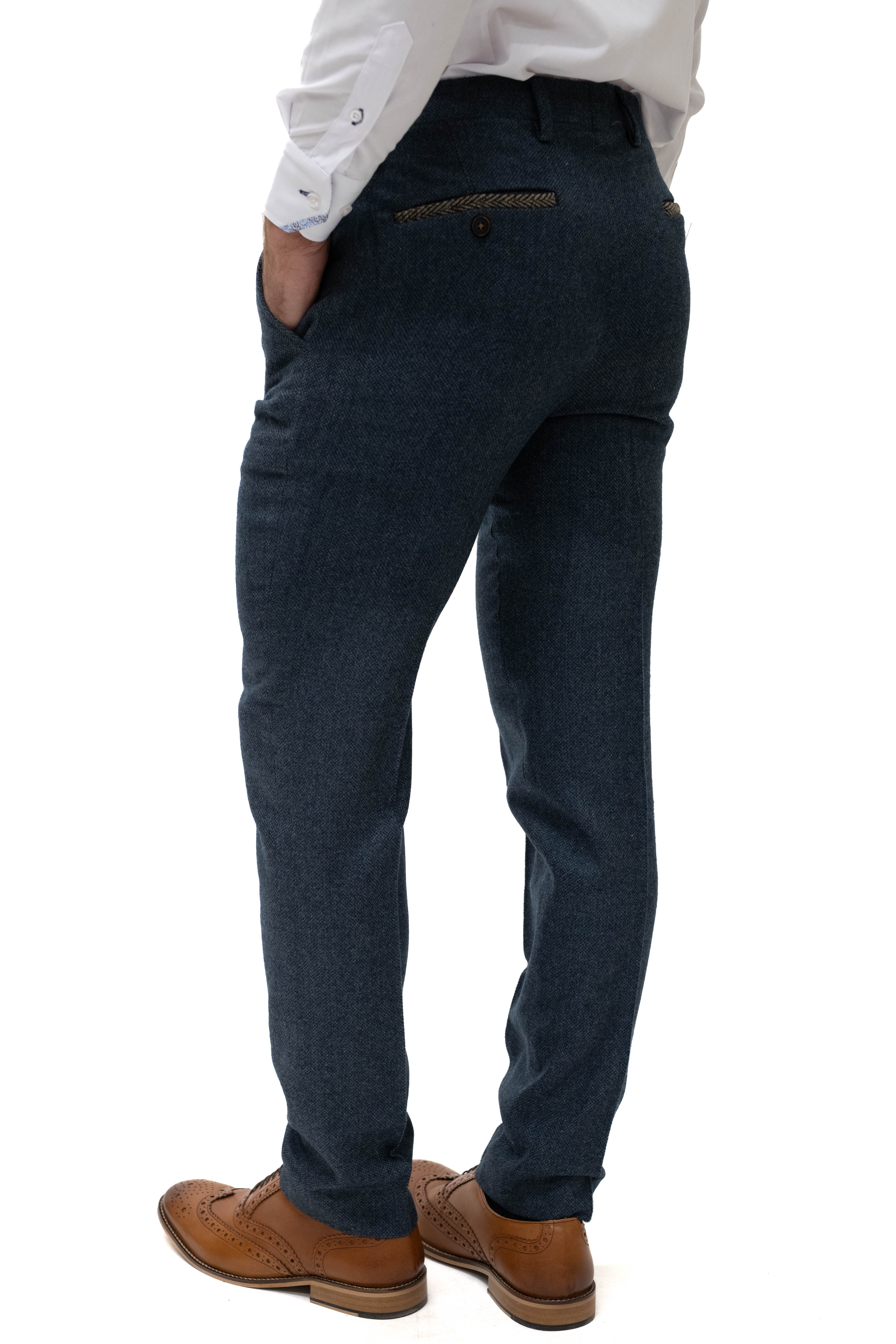 Buy Reiss Chambray Cheltenham Slim Fit Linen Herringbone Trousers from Next  USA