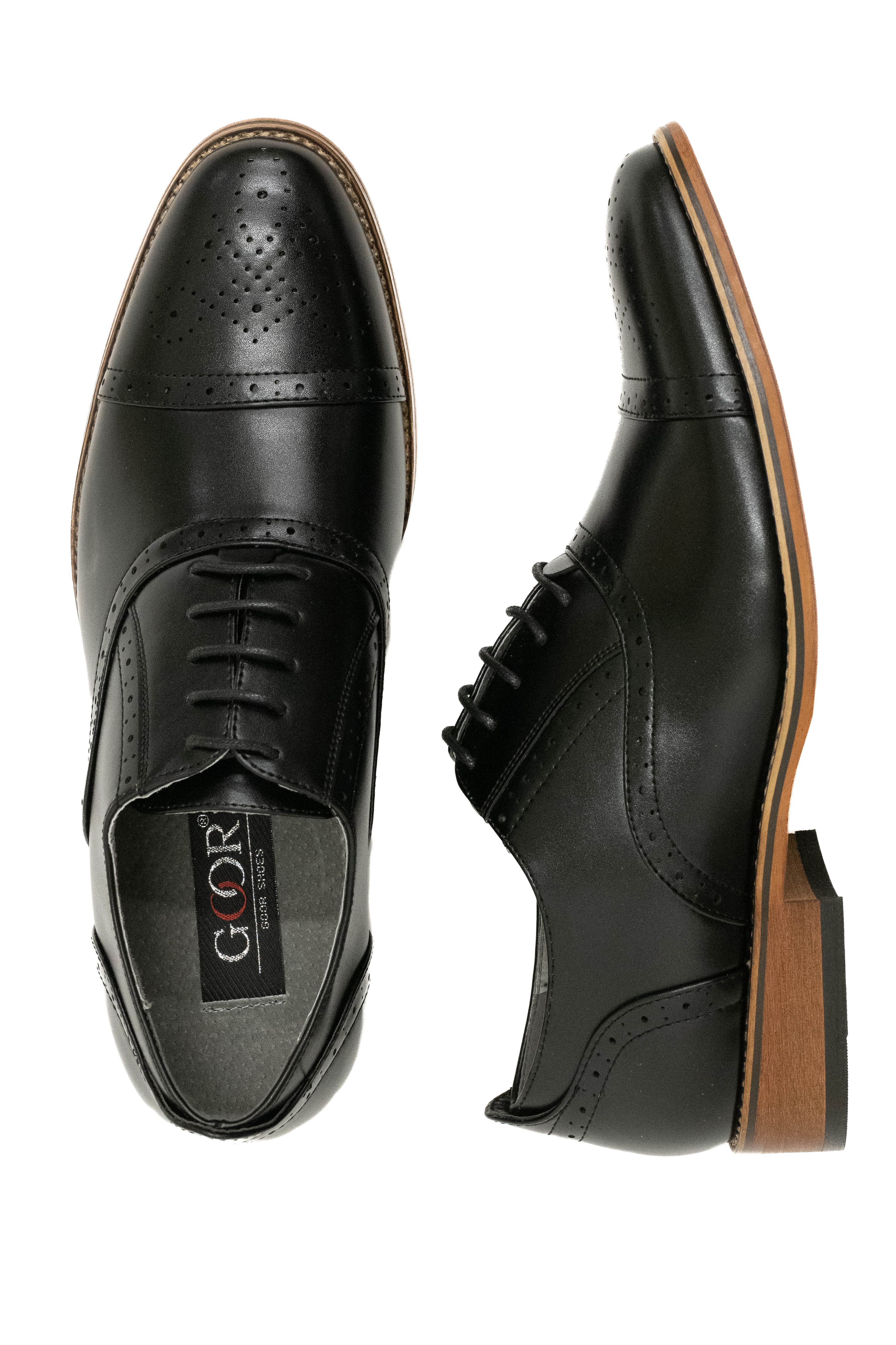 GOOR Mens Formal Slip On Shoe 113  Black  Watson Menswear