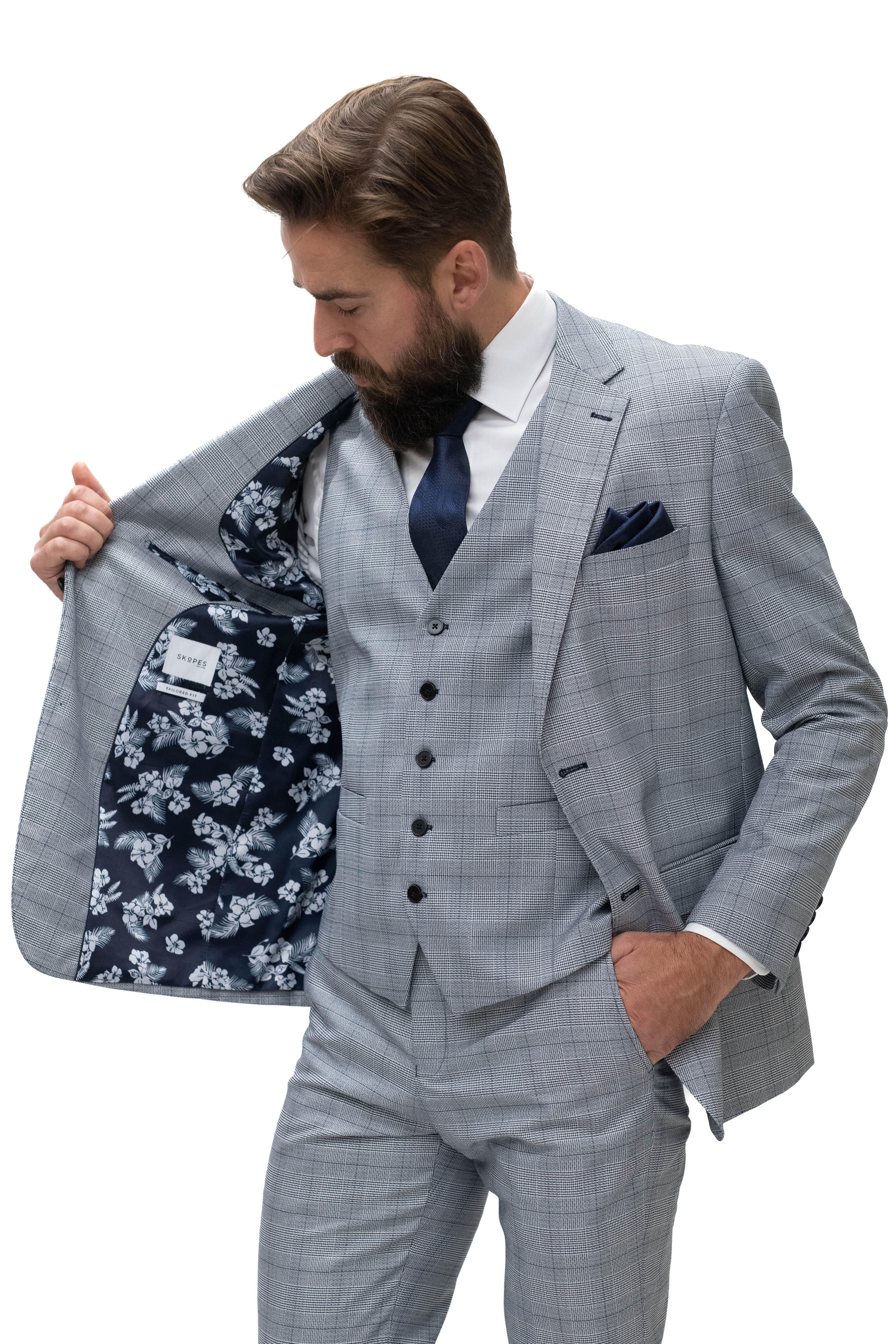 Skopes Anello Grey 3 Piece Suit – Master Debonair
